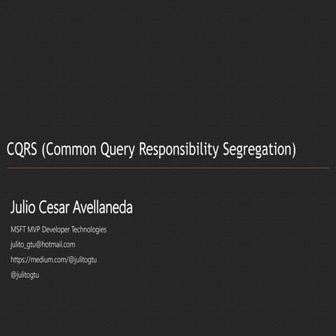 Introducción a CQRS