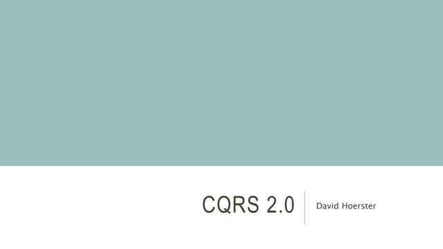 CQRS Evolved - CQRS + Akka.NET