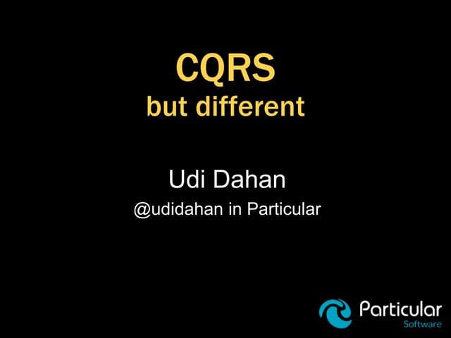 Cqrs but different