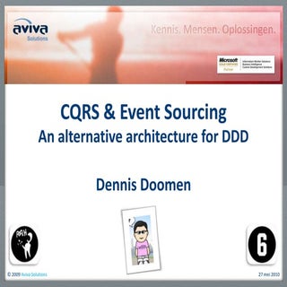CQRS and Event Sourcing, An Alterna...