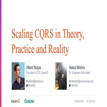 Scaling CQRS in theory, practice, and reality