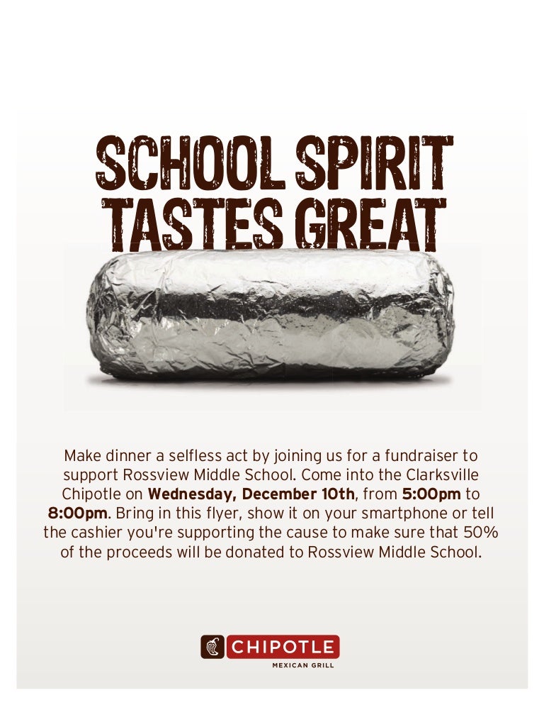 Chipotle Fundraiser 50 PROFIT!