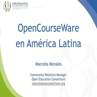 OpenCourseWare en América Latina