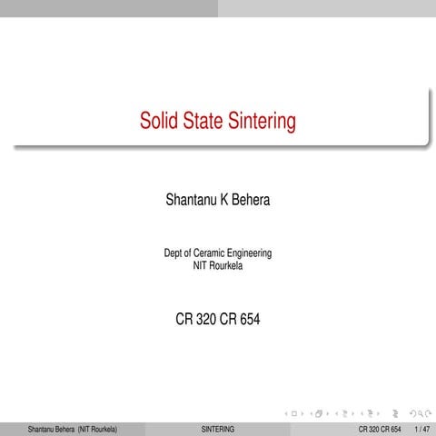 lecture-solid state sintering