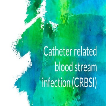 catheter related blood stream infection 