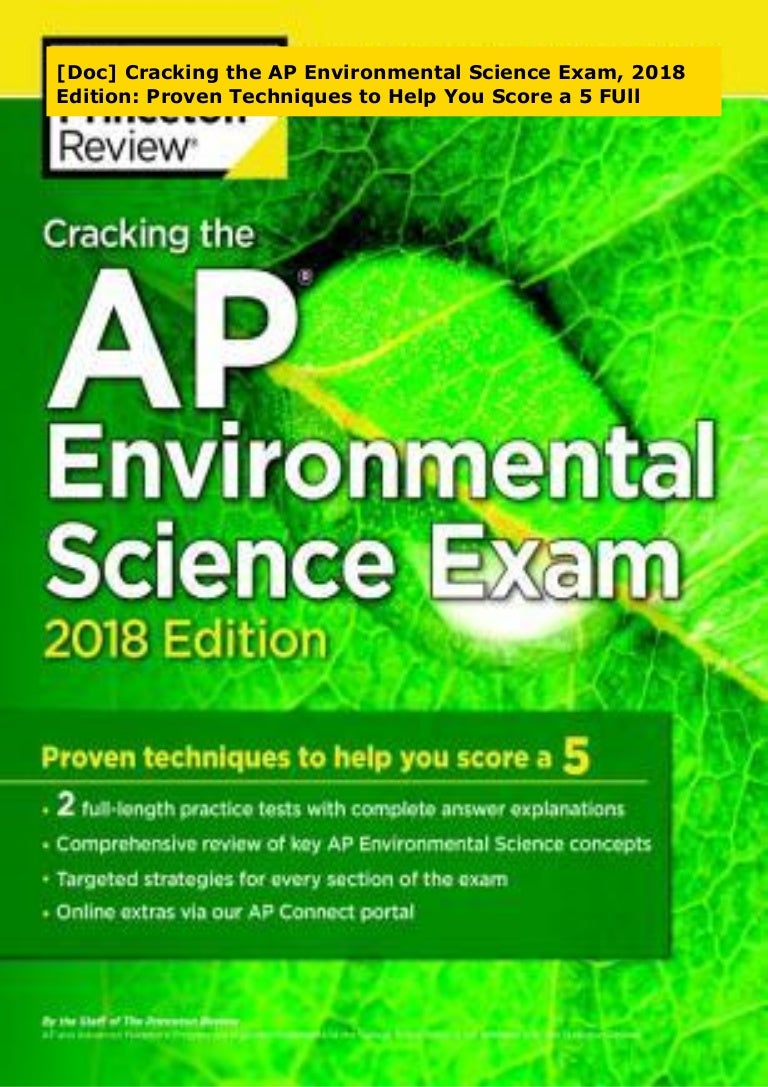  Doc Cracking The AP Environmental Science Exam 2018 Edition Prove 