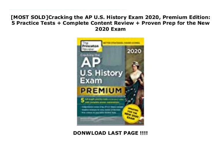 [MOST SOLD]Cracking the AP U.S. History Exam 2020, Premium Edition: 5…