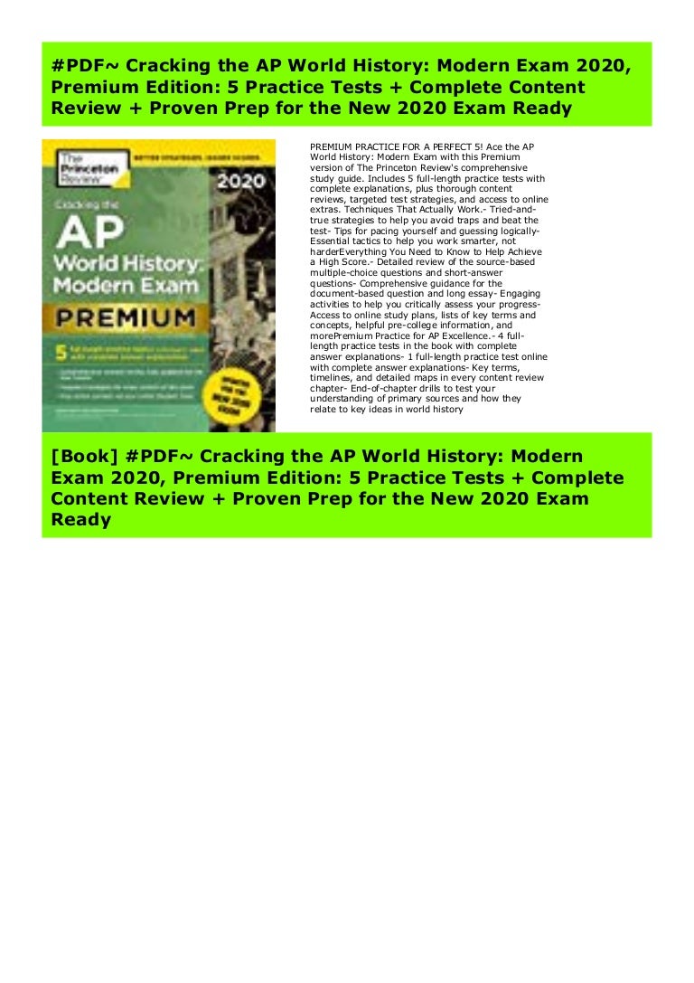 PDF Cracking the AP World History Modern Exam 2020, Premium Editio…
