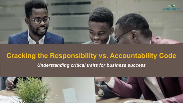 Accountability ≠ responsibility | PDF