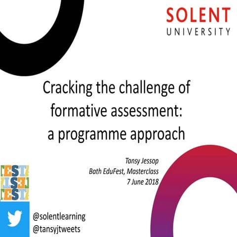 Cracking the challenge of formative assessment and feedback