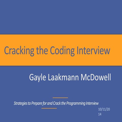 Cracking the Coding Interview | PPT