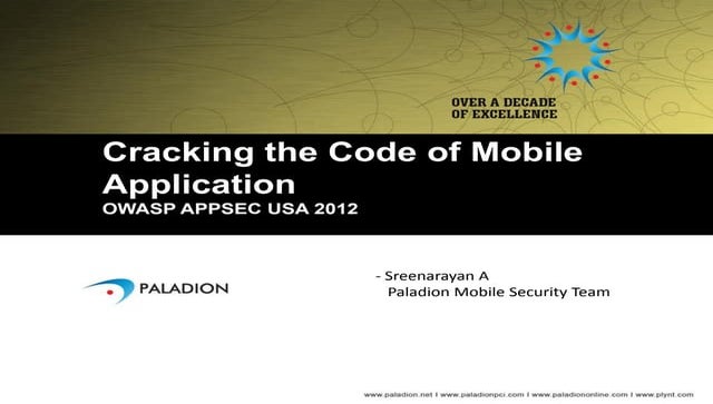 Cracking the mobile application code