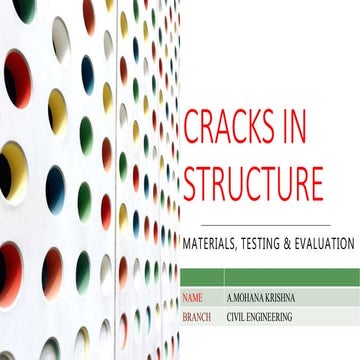 Cracks in structure/buildings
