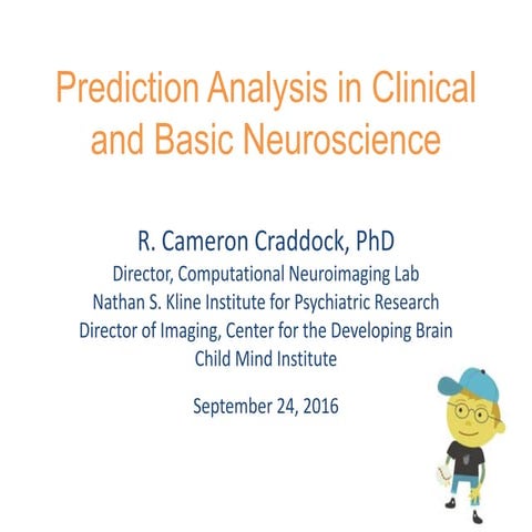 Prediction Analysis in Clinical and Basic Neuroscience