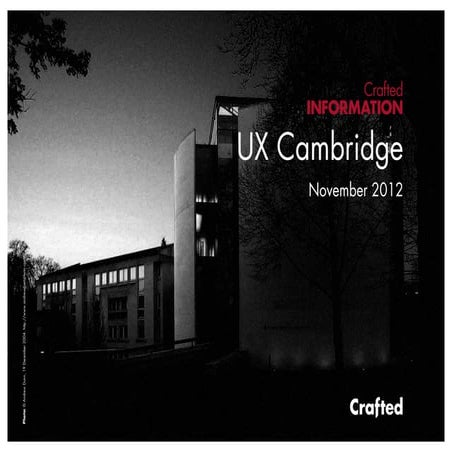 UX Cambridge Crafted round-up