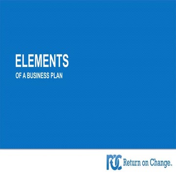 Element of a Business Plan
