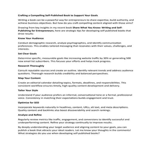 Crafting a Compelling Self-Published Book to Support Your Goals.docx