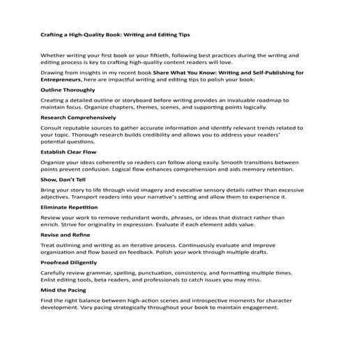 Crafting a High-Quality Book Writing and Editing Tips.docx