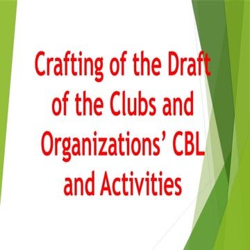 Crafting of the Draft of the Clubs and.pptx