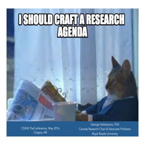 Crafting a research agenda (in memes) 