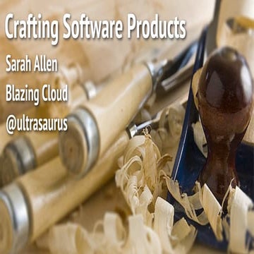 Crafting Software Products
