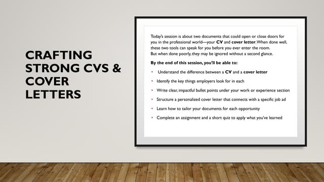 CRAFTING STRONG CVS & COVER LETTERS_Build Your Best Self (BYBS) Fellowship Slide Deck