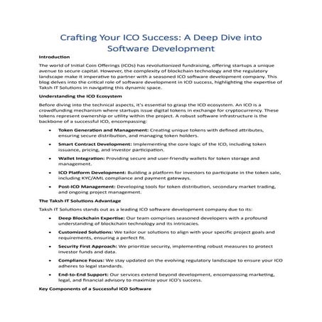 Crafting Your ICO Success: A Deep Into Software Development.docx