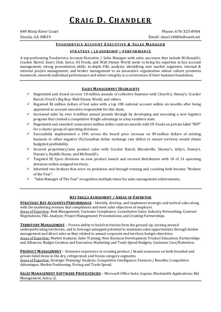 sample resume for food server
