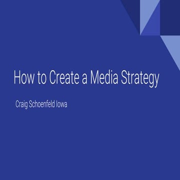 How to Create a Media Strategy