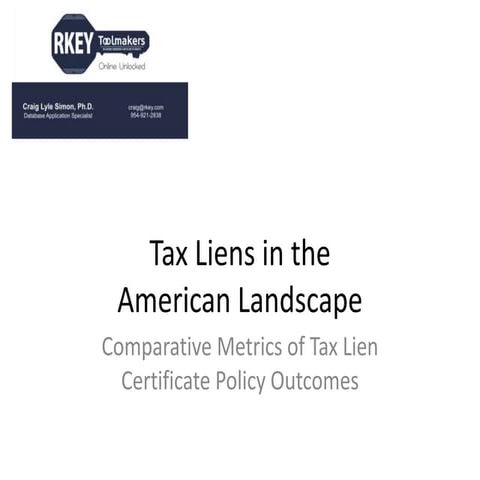 Tax Liens in the American Landscape