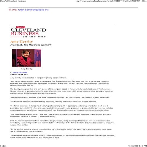 Crains Cleveland Business