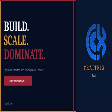 Craitrix: Your Trusted Partner for Scalable On-Demand App Development ...