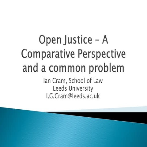 Professor Ian Cram - Justice Wide Open