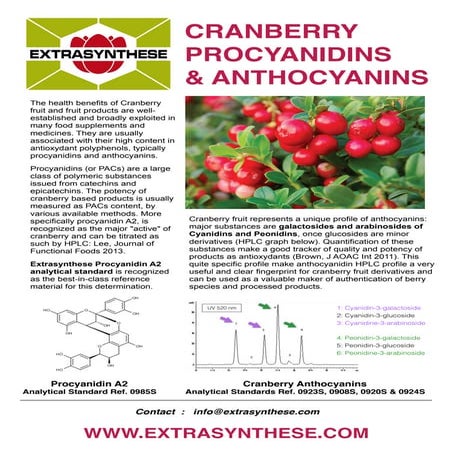 Cranberry procyanidins & anthocyanins | PDF