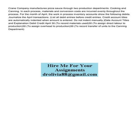 Crane Company manufactures pizza sauce through two productio.pdf