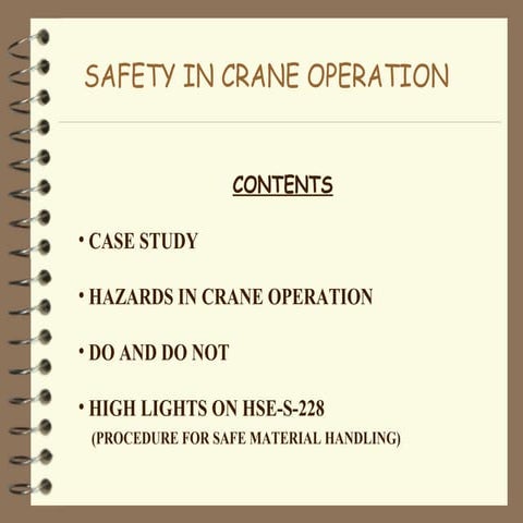 Crane safety