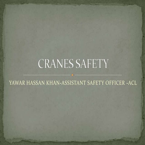 Cranes safety