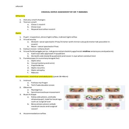 Cranial nerve assesment by dr t
