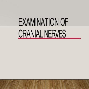 Cranial nerve practical