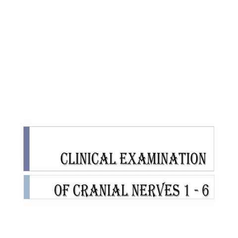 CRANIAL NERVES I - VI case sheet and Q&A.ppt
