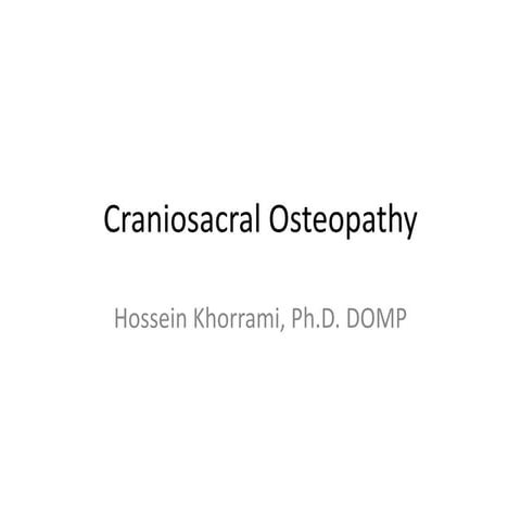 Craniosacral osteopathy