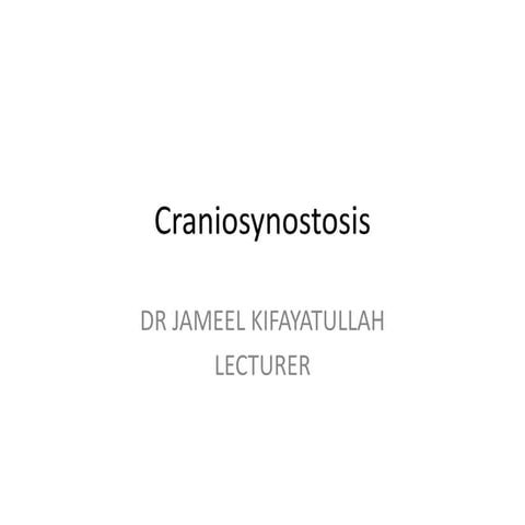 Craniosynostosis 