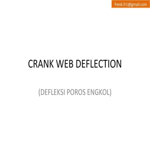 Crank web deflection.a