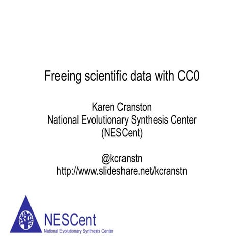 Freeing scientific data using CC0