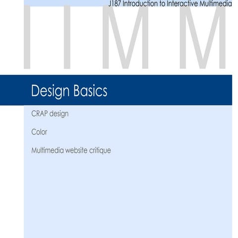 Design principles and color presentation