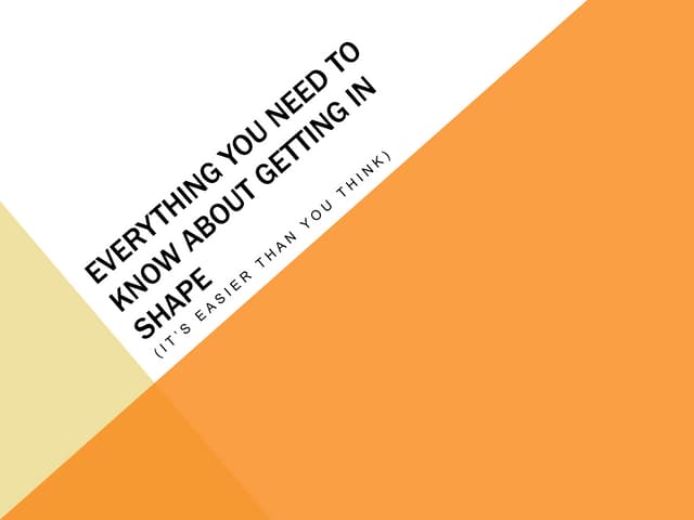 Bad fitness presentation