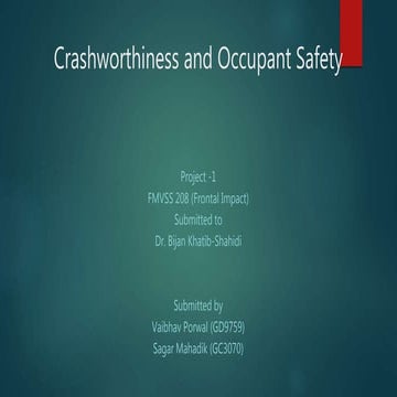 Full Frontal, 40% & 20% Offset Impact Analysis on Ford Econoline.