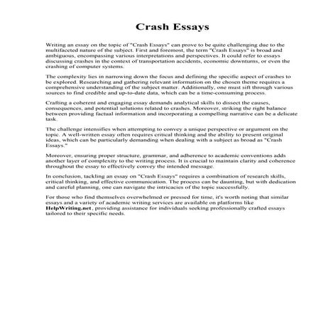 Road Safety Essays | PDF