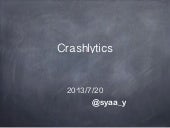 クラッシュのレポートCrashlytics　（導入方法まで）