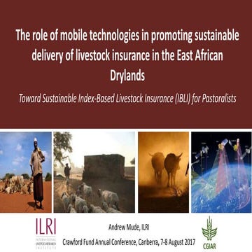 The role of mobile technologies in promoting sustainable delivery of livestoc...